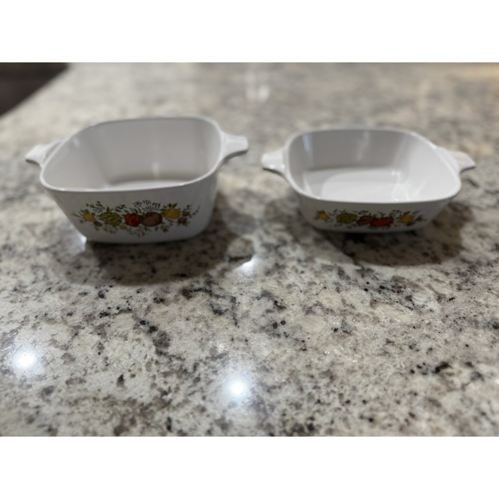 Vintage CorningWare P-43-B Spice of Life 2¾ & 1 ¾ Set Mini USA (NO LID)